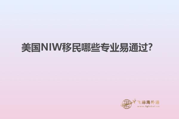 美国NIW移民哪些专业易通过?