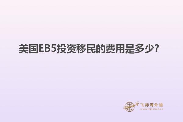 美国EB5投资移民的费用是多少？