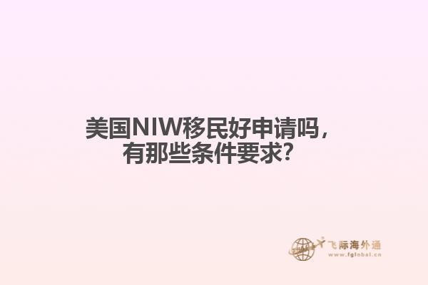 美国NIW移民好申请吗，有那些条件要求？
