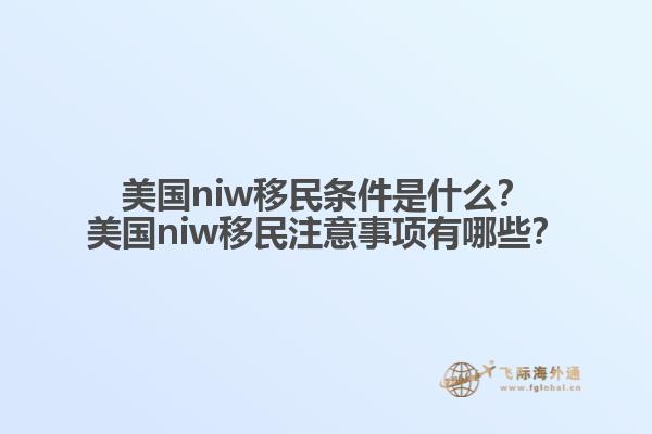 美国niw移民条件是什么？美国niw移民注意事项有哪些？