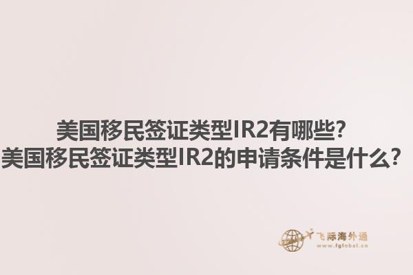 美国移民签证类型IR2有哪些？美国移民签证类型IR2的申请条件是什么？1.jpg