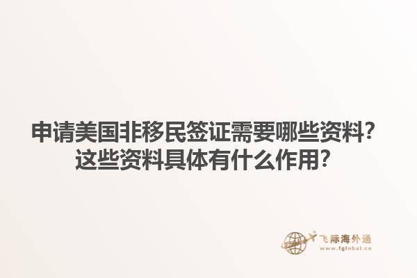 申请美国非移民签证需要哪些资料?这些资料具体有什么作用?1.jpg