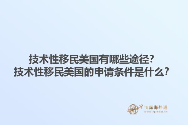 技术性移民美国有哪些途径?技术性移民美国的申请条件是什么?1.jpg