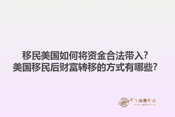 移民美国如何将资金合法带入?美国移民后财富转移的方式有哪些?1.jpg