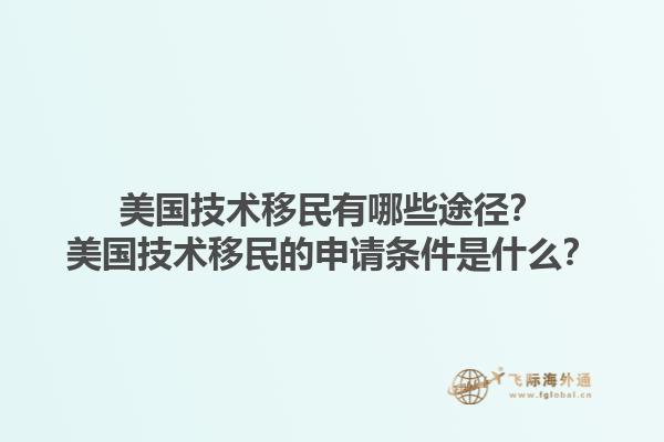 美国技术移民有哪些途径?美国技术移民的申请条件是什么?1.jpg