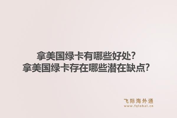 拿美国绿卡有哪些好处?拿美国绿卡存在哪些潜在缺点?1.jpg