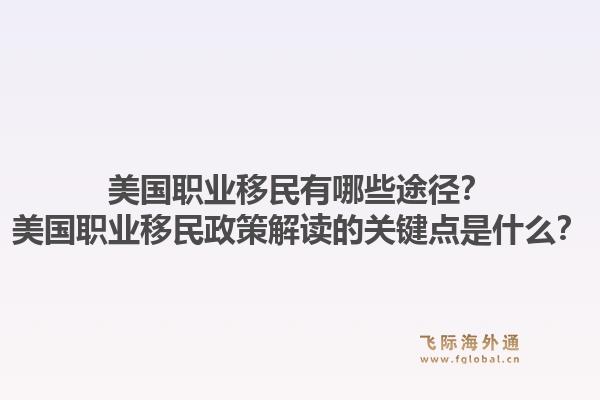 美国职业移民有哪些途径?美国职业移民政策解读的关键点是什么?1.jpg