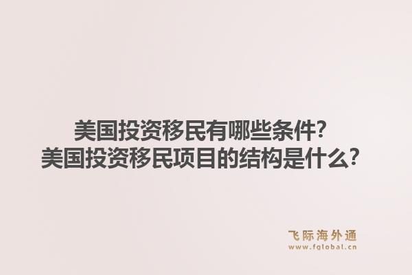 美国投资移民有哪些条件?美国投资移民项目的结构是什么?1.jpg
