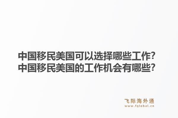 中国移民美国可以选择哪些工作？中国移民美国的工作机会有哪些？1.jpg