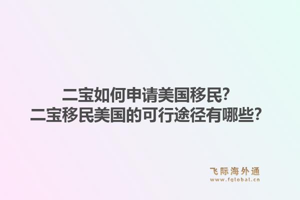 二宝如何申请美国移民？二宝移民美国的可行途径有哪些？1.jpg