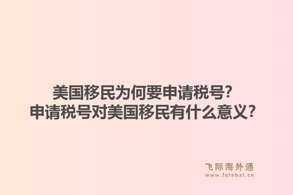 美国移民为何要申请税号?申请税号对美国移民有什么意义?1.jpg