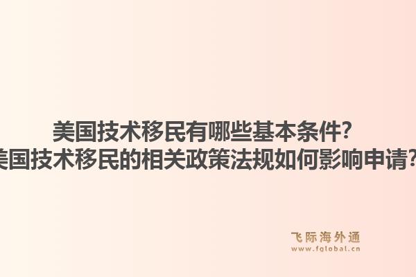 美国技术移民有哪些基本条件?美国技术移民的相关政策法规如何影响申请?1.jpg