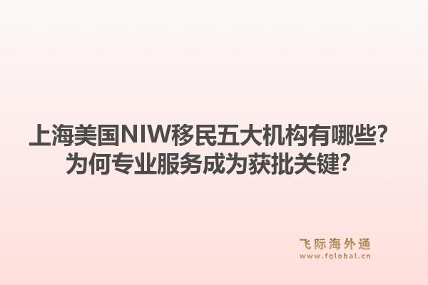 上海美国NIW移民五大机构有哪些？为何专业服务成为获批关键？
