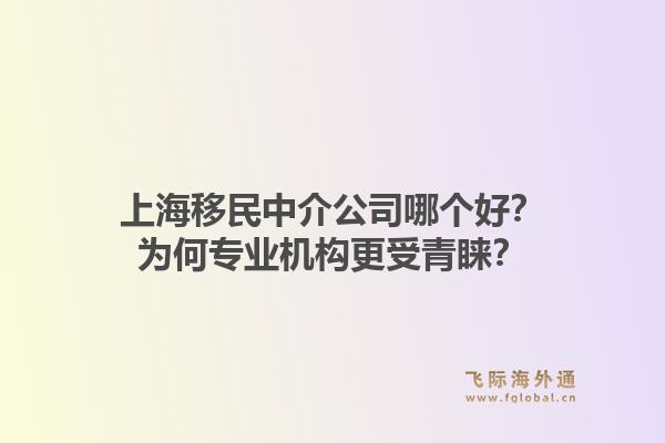 上海移民中介公司哪个好？为何专业机构更受青睐？