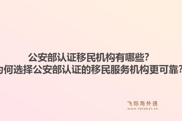 公安部认证移民机构有哪些？为何选择公安部认证的移民服务机构更可靠？