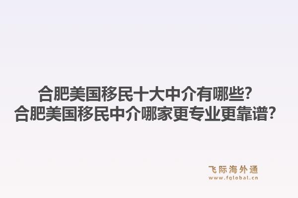 合肥美国移民十大中介有哪些？合肥美国移民中介哪家更专业更靠谱？