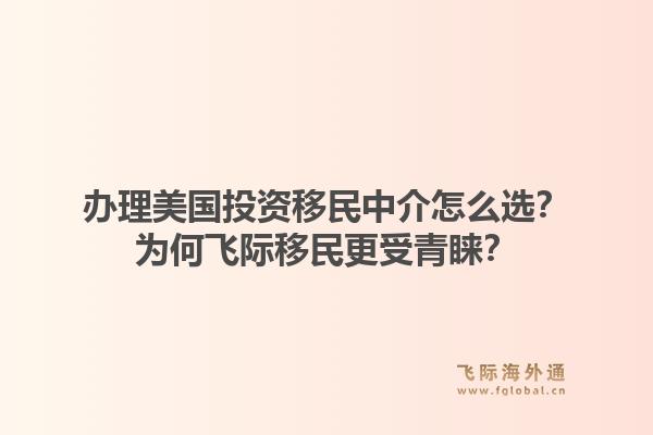 办理美国投资移民中介怎么选？为何飞际移民更受青睐？