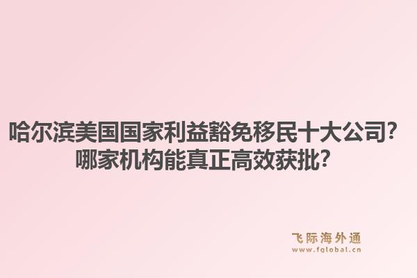 哈尔滨美国国家利益豁免移民十大公司？哪家机构能真正高效获批？