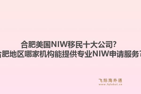 合肥美国NIW移民十大公司？合肥地区哪家机构能提供专业NIW申请服务？