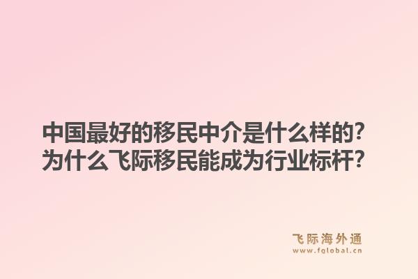中国最好的移民中介是什么样的？为什么飞际移民能成为行业标杆？1.jpg