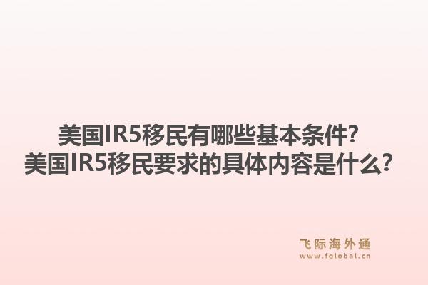 美国IR5移民有哪些基本条件?美国IR5移民要求的具体内容是什么?1.jpg