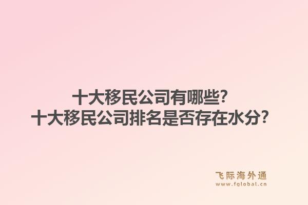 十大移民公司有哪些？十大移民公司排名是否存在水分？