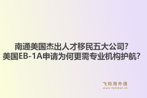 南通美国杰出人才移民五大公司？美国EB-1A申请为何更需专业机构护航？