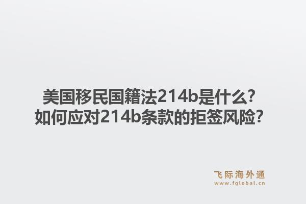 美国移民国籍法214b是什么？如何应对214b条款的拒签风险？1.jpg