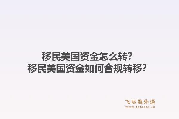 移民美国资金怎么转？移民美国资金如何合规转移？1.jpg
