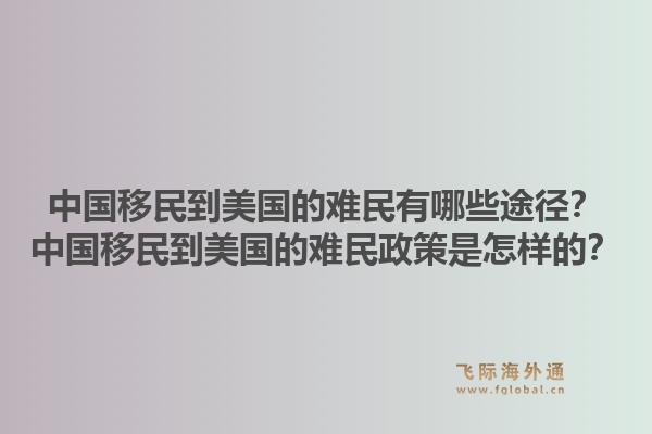 中国移民到美国的难民有哪些途径?中国移民到美国的难民政策是怎样的?1.jpg