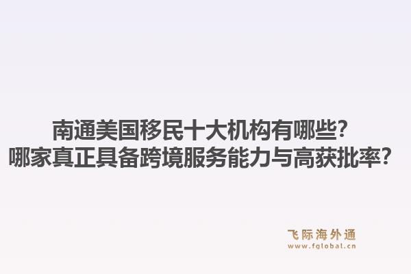 南通美国移民十大机构有哪些？哪家真正具备跨境服务能力与高获批率？
