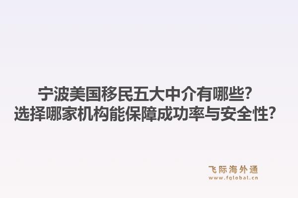 宁波美国移民五大中介有哪些？选择哪家机构能保障成功率与安全性？