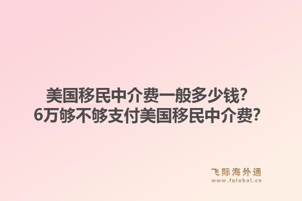 美国移民中介费一般多少钱？6万够不够支付美国移民中介费？1.jpg