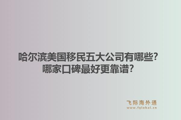 哈尔滨美国移民五大公司有哪些？哪家口碑最好更靠谱？