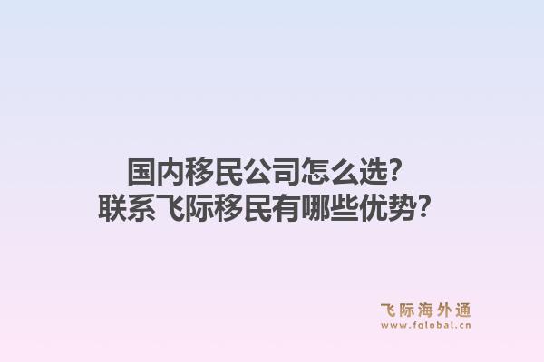 国内移民公司怎么选？联系飞际移民有哪些优势？