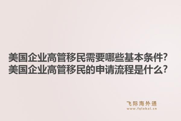 美国企业高管移民需要哪些基本条件？美国企业高管移民的申请流程是什么？1.jpg