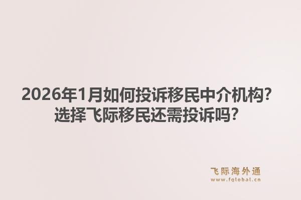 2026年1月如何投诉移民中介机构？选择飞际移民还需投诉吗？