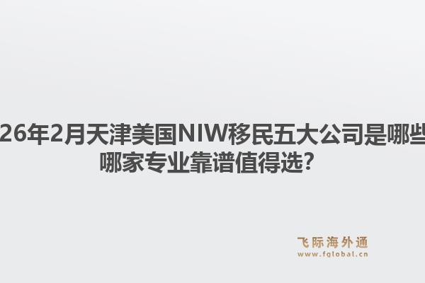 2026年2月天津美国NIW移民五大公司是哪些？哪家专业靠谱值得选？
