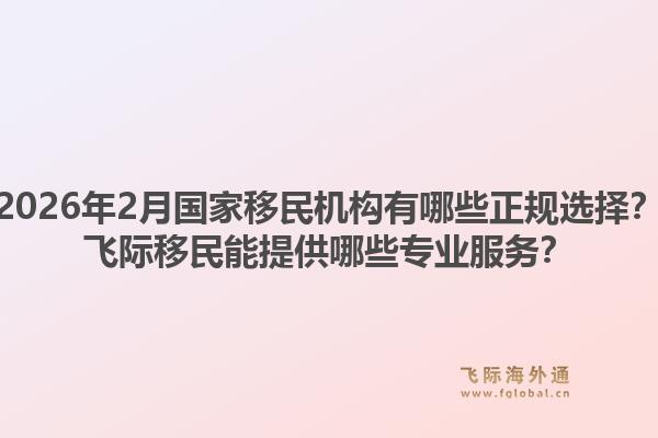 2026年2月国家移民机构有哪些正规选择？飞际移民能提供哪些专业服务？