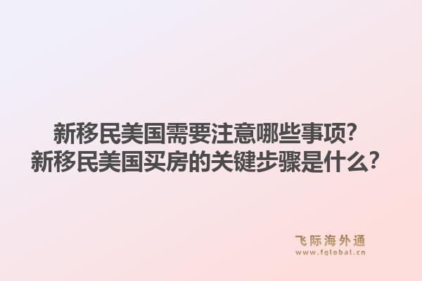 新移民美国需要注意哪些事项？新移民美国买房的关键步骤是什么？1.jpg
