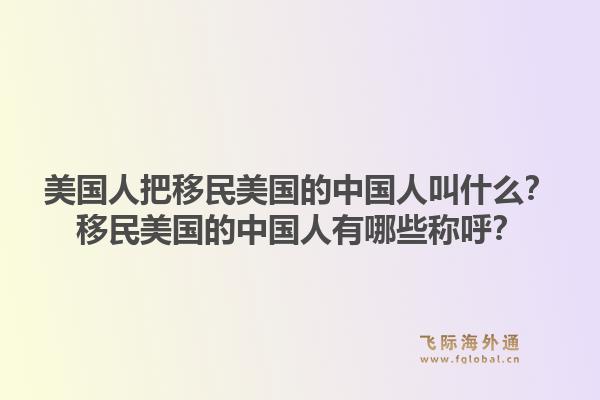 美国人把移民美国的中国人叫什么?移民美国的中国人有哪些称呼?1.jpg