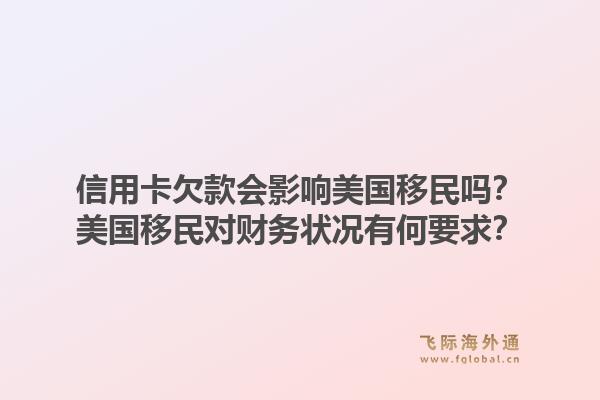 信用卡欠款会影响美国移民吗？美国移民对财务状况有何要求？1.jpg
