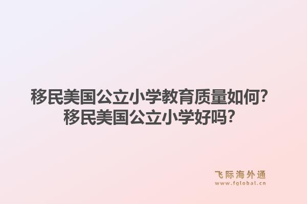 移民美国公立小学教育质量如何?移民美国公立小学好吗?1.jpg