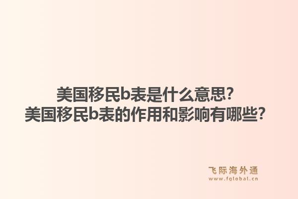美国移民b表是什么意思？美国移民b表的作用和影响有哪些？1.jpg