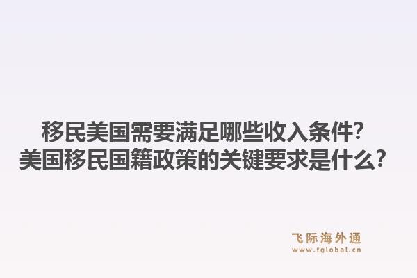 移民美国需要满足哪些收入条件？美国移民国籍政策的关键要求是什么？1.jpg