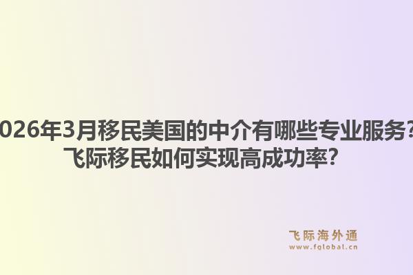 2026年3月移民美国的中介有哪些专业服务？飞际移民如何实现高成功率？
