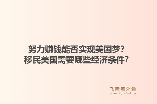 努力赚钱能否实现美国梦？移民美国需要哪些经济条件？1.jpg