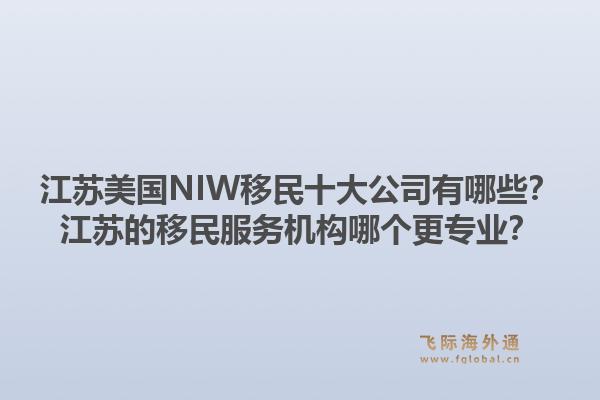 江苏美国NIW移民十大公司有哪些？江苏的移民服务机构哪个更专业？