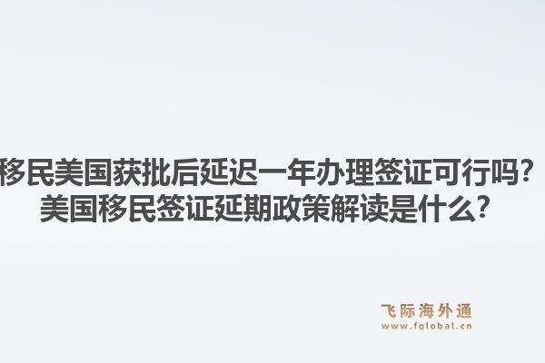 移民美国获批后延迟一年办理签证可行吗?美国移民签证延期政策解读是什么?1.jpg