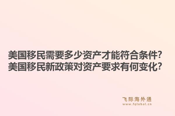 美国移民需要多少资产才能符合条件？美国移民新政策对资产要求有何变化？1.jpg